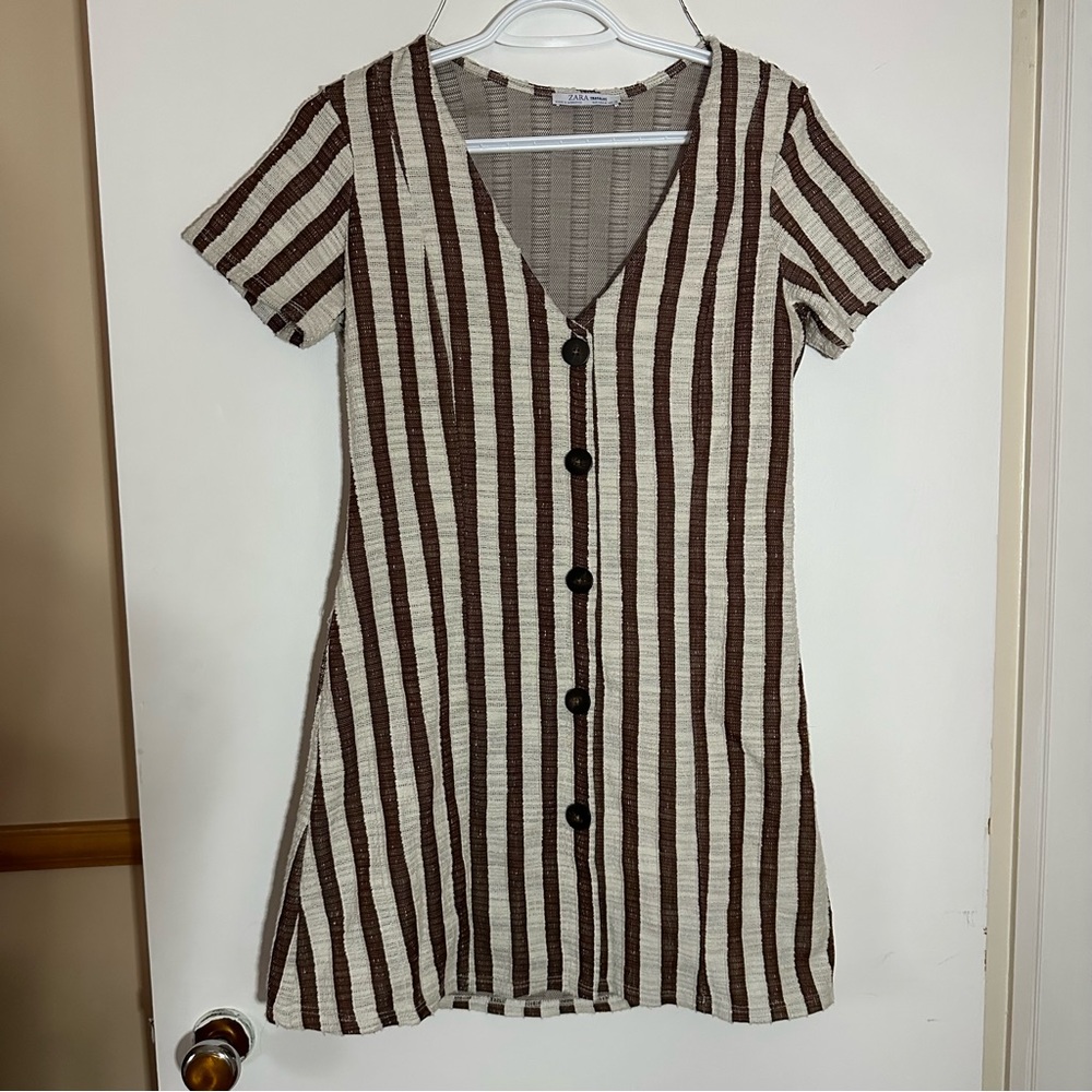 Fitted short boho dress - Zara Size M
